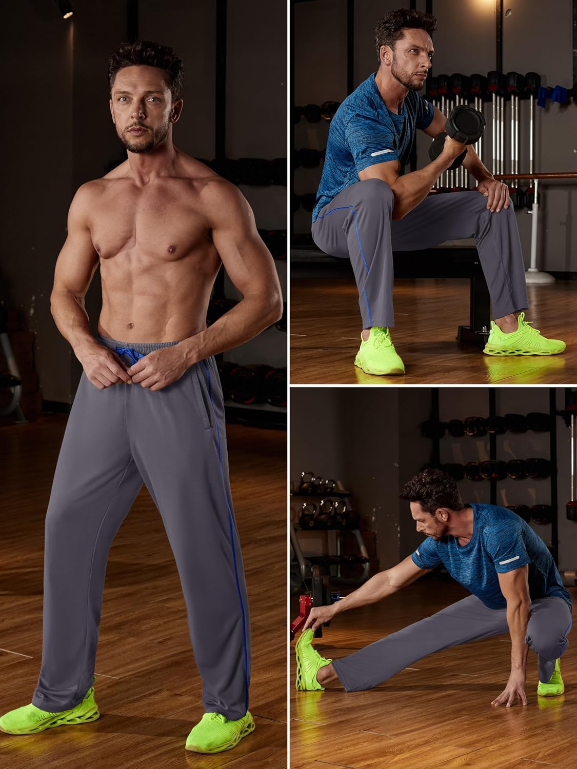 Thumbnail 5 de MAGCOMSEN Mens Tracksuit Bottoms Open Hem Lightweight Quick Dry Joggers