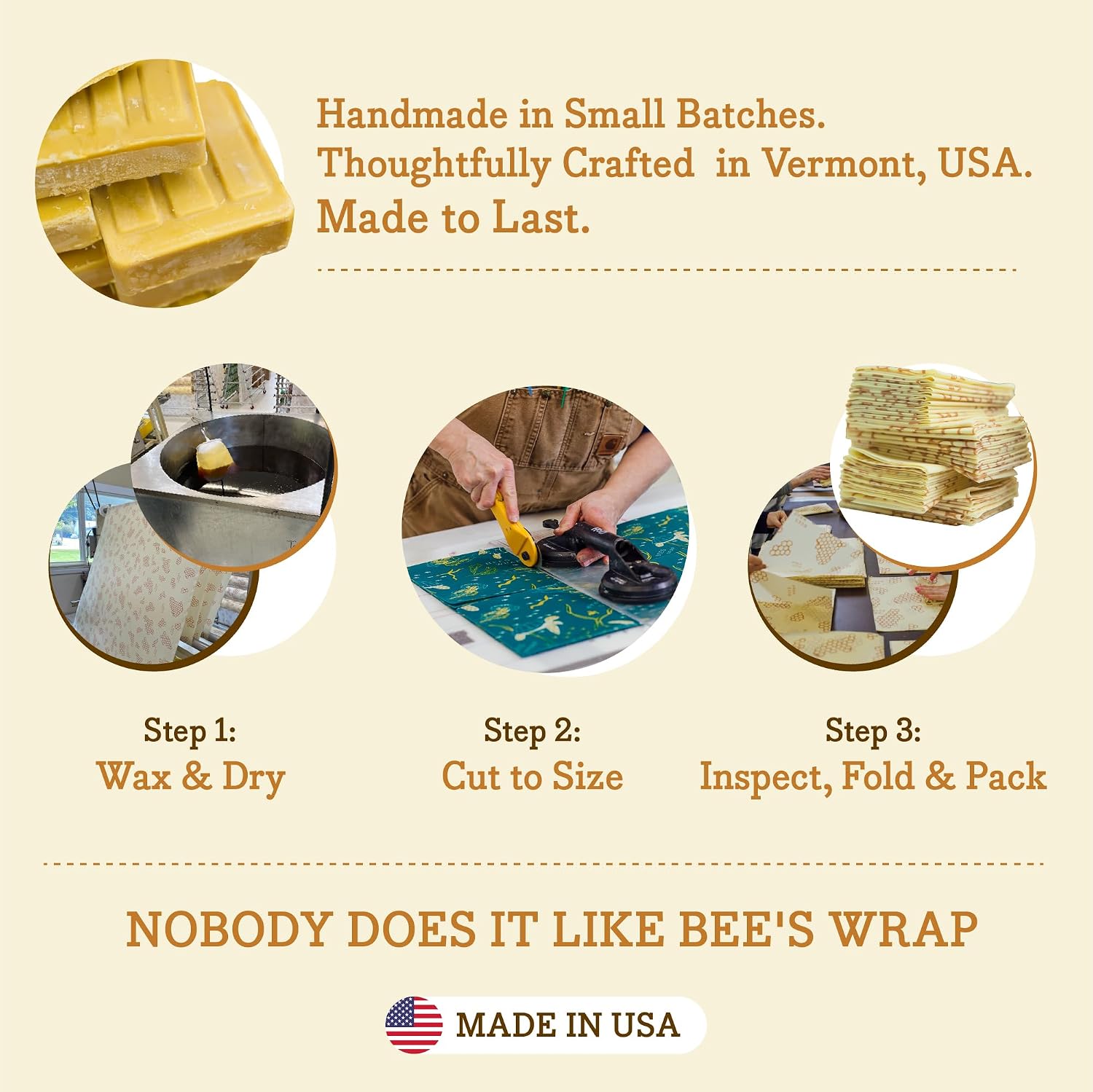 Detalle 2 de Bee's Wrap Beeswax Food Wraps 3-Pack