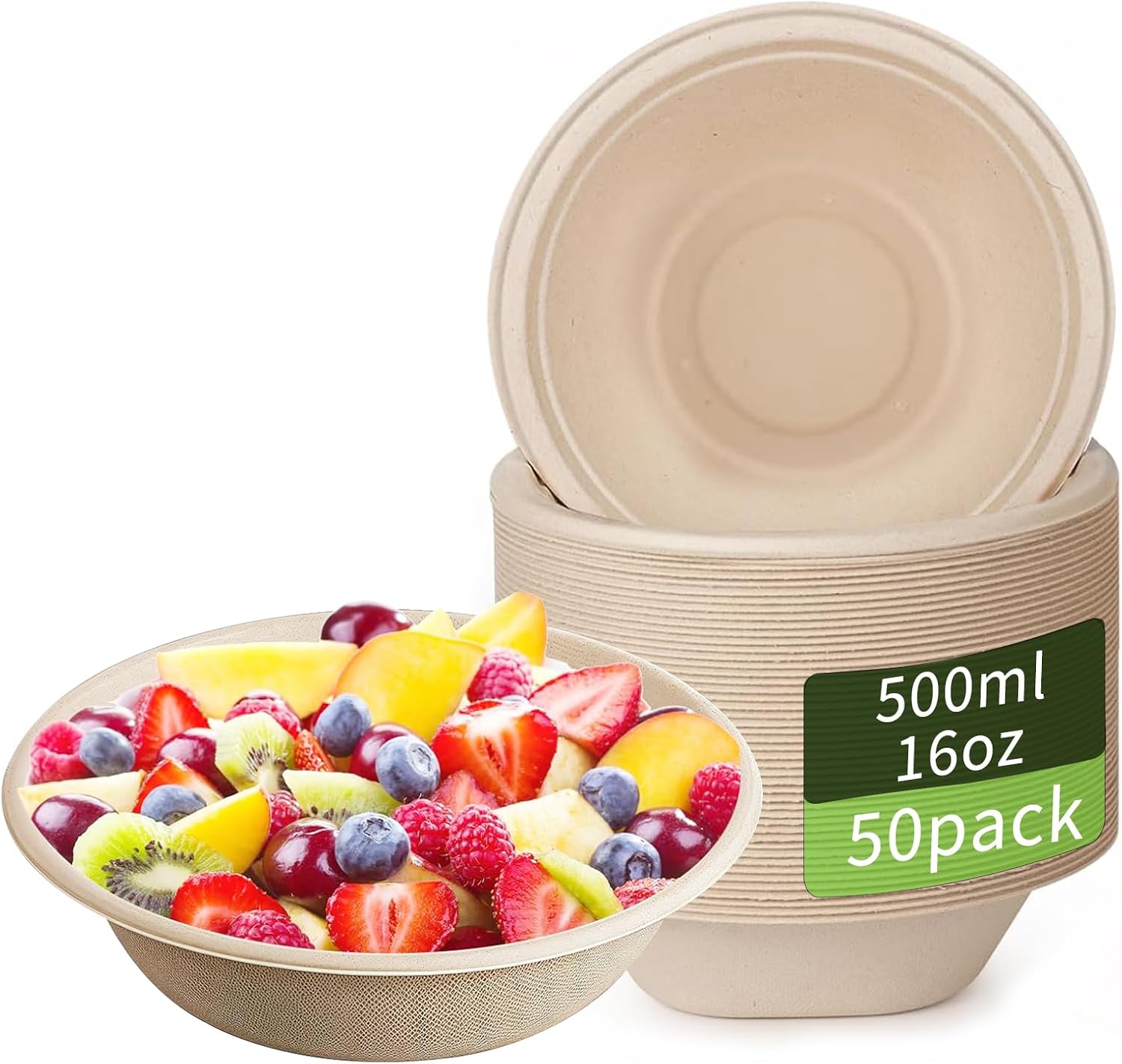 Thumbnail 6 de AMSGANK Compostable Paper Bowls, 12 oz
