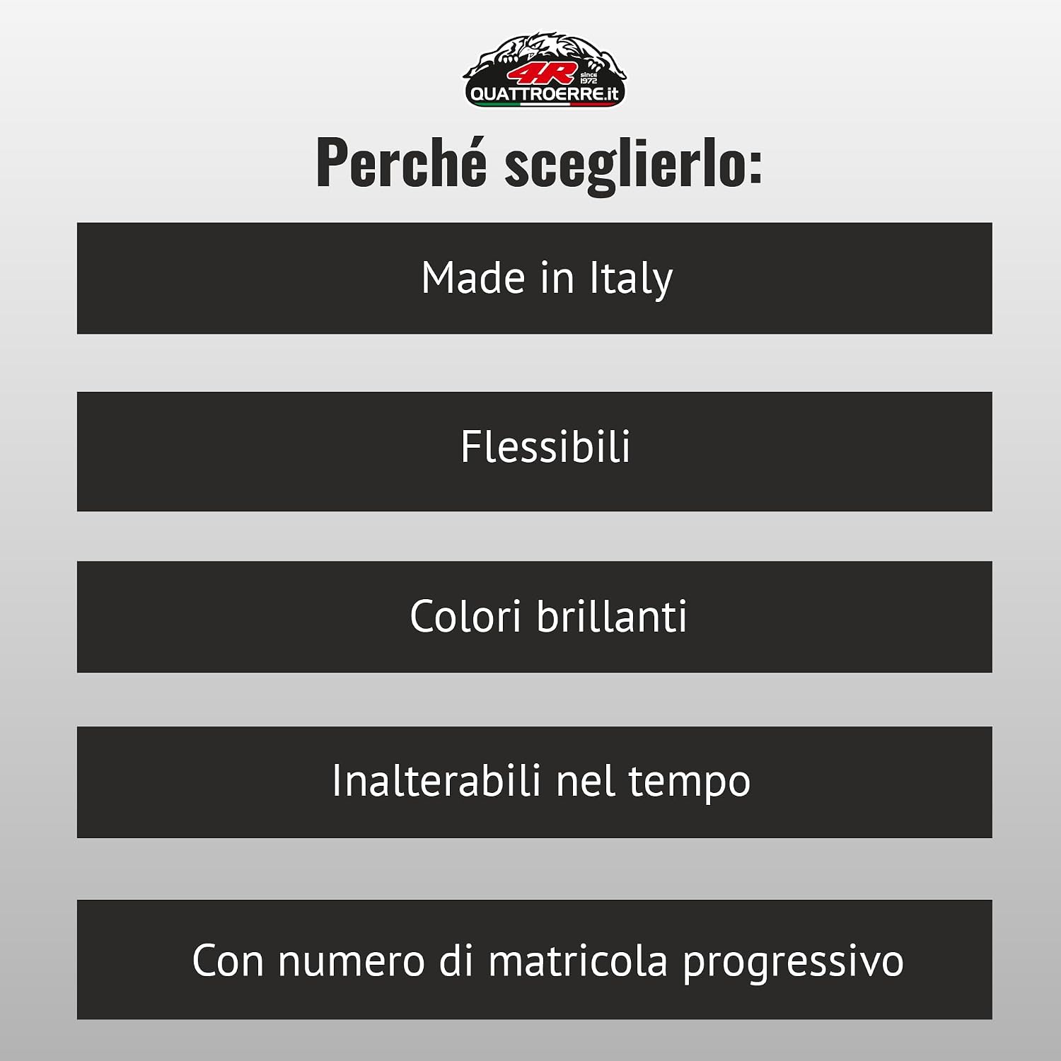 Detalle de Kit d'autocollants Alfa Romeo 3D – Logos et drapeau Italie pour intérieur Giulia/Stelvio (réf. 32772)