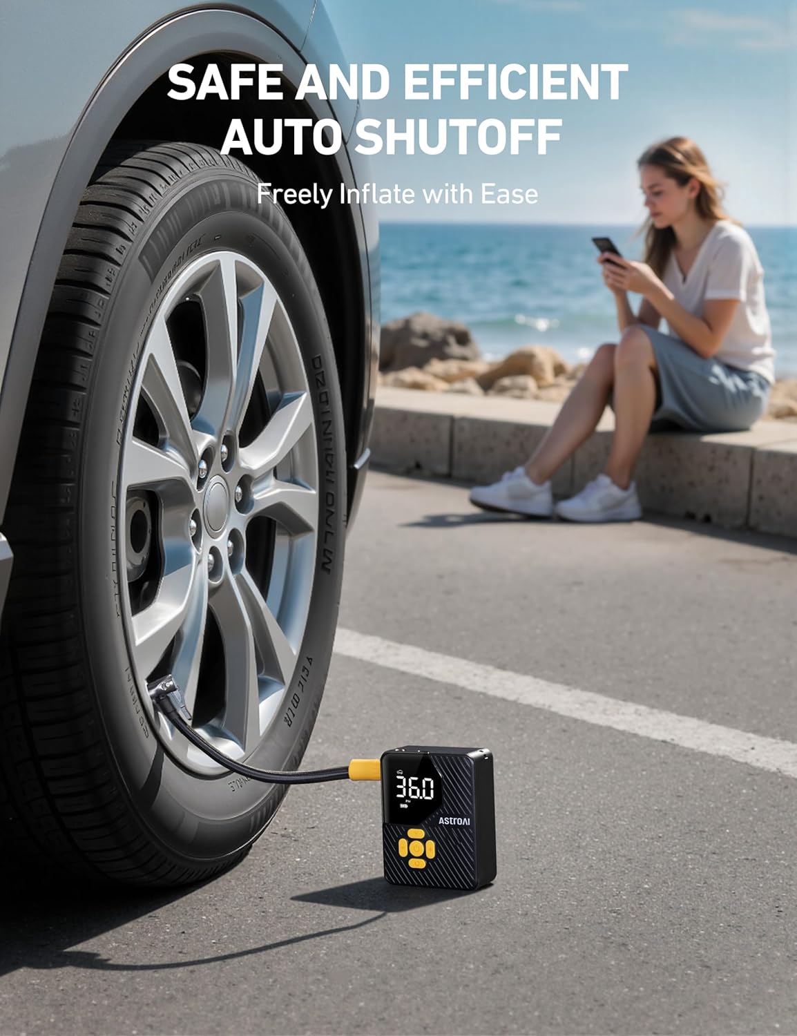 Thumbnail 4 de AstroAI L7 Mini Portable Tire Inflator 150 PSI
