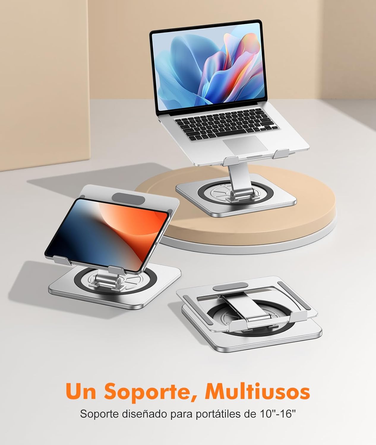 Detalle 1 de EOIWUY Soporte portátil 360° para 10-16