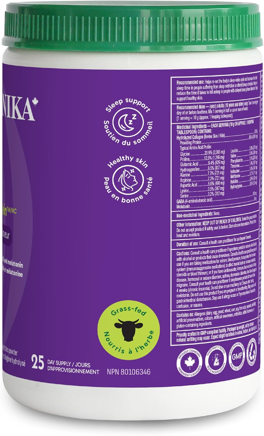 Detalle 2 de Organika collagen sleep powder 250 g
