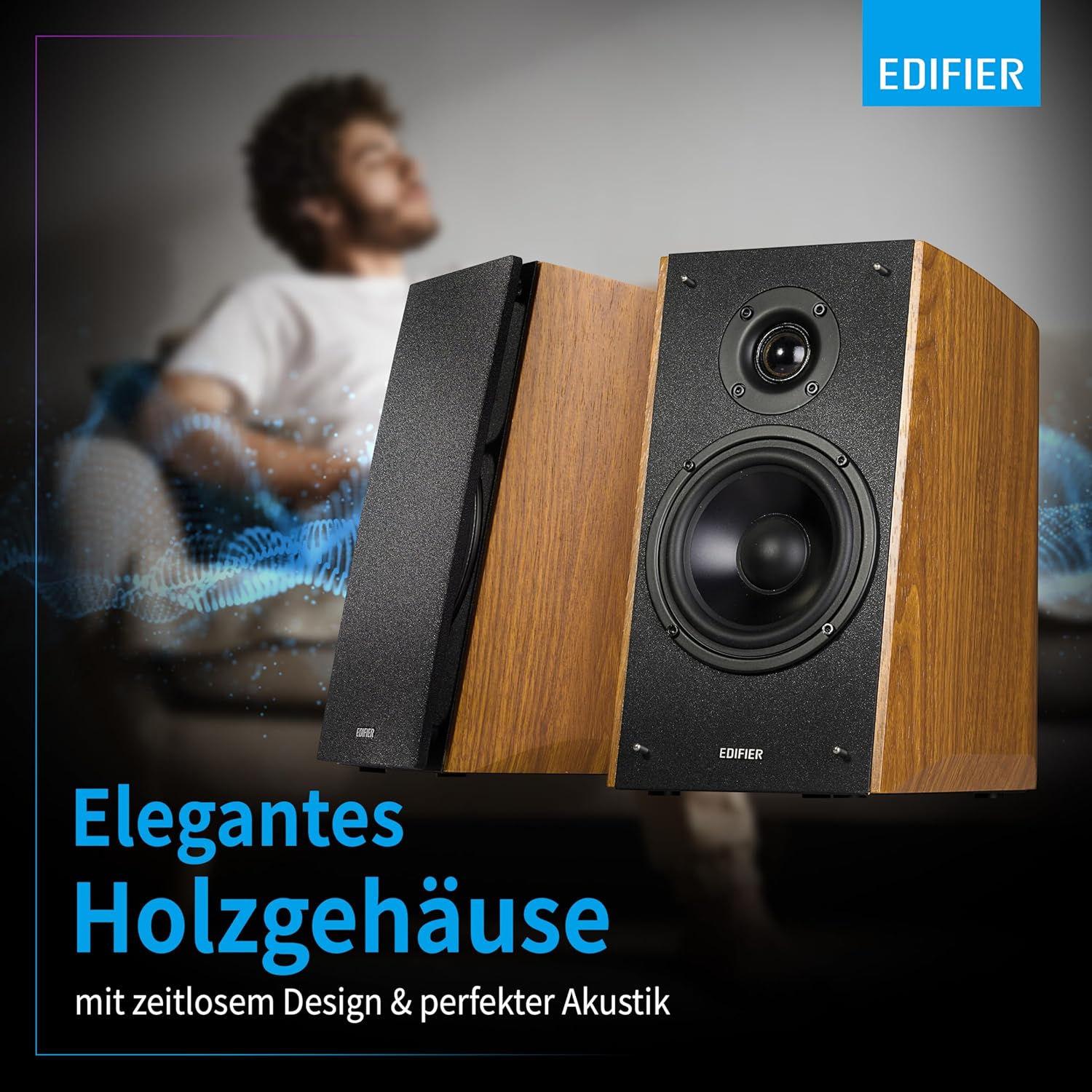 Thumbnail 6 de Edifier R2000DB 2.0 Bluetooth-Lautsprecher-Set mit IR-Fernbedienung & optischem Eingang (120 Watt) – Warm Oak
