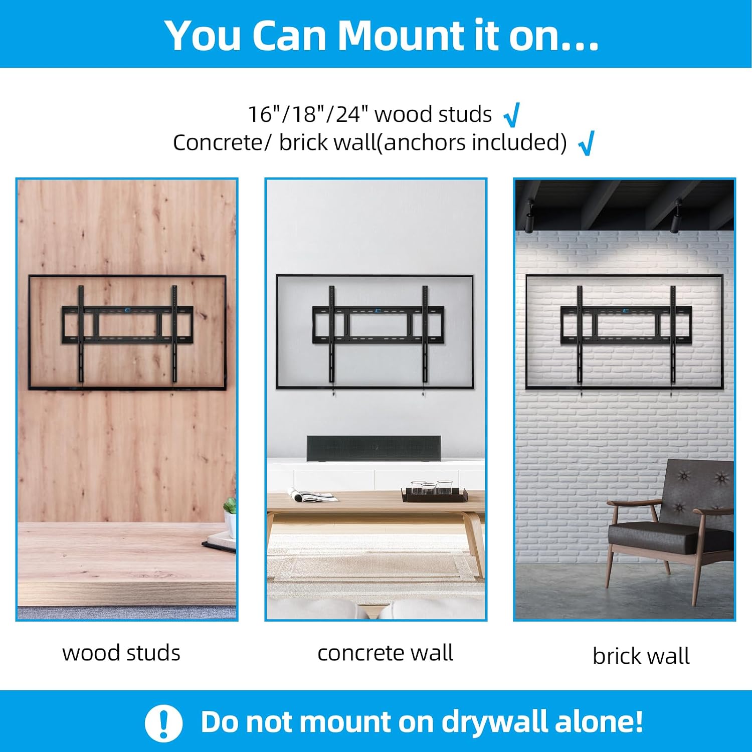 Thumbnail 4 de HOME VISION Ultra Heavy-Duty TV Wall Mount 215 kg