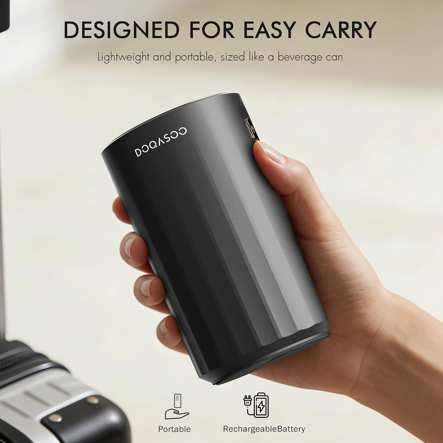 Thumbnail 5 de DOQASOO Waterless Diffuser for Essential Oils — Portable Battery-Operated Aromatherapy Diffuser