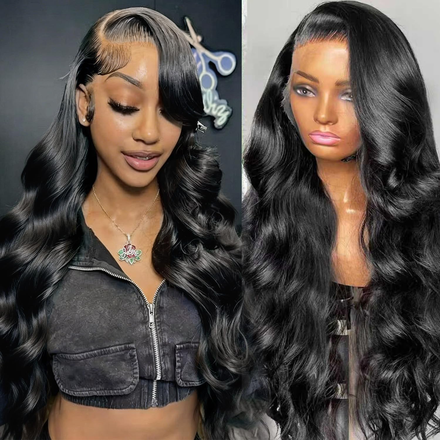 Detalle de Oxcart Human Hair Lace Front Wig, 28 Inch