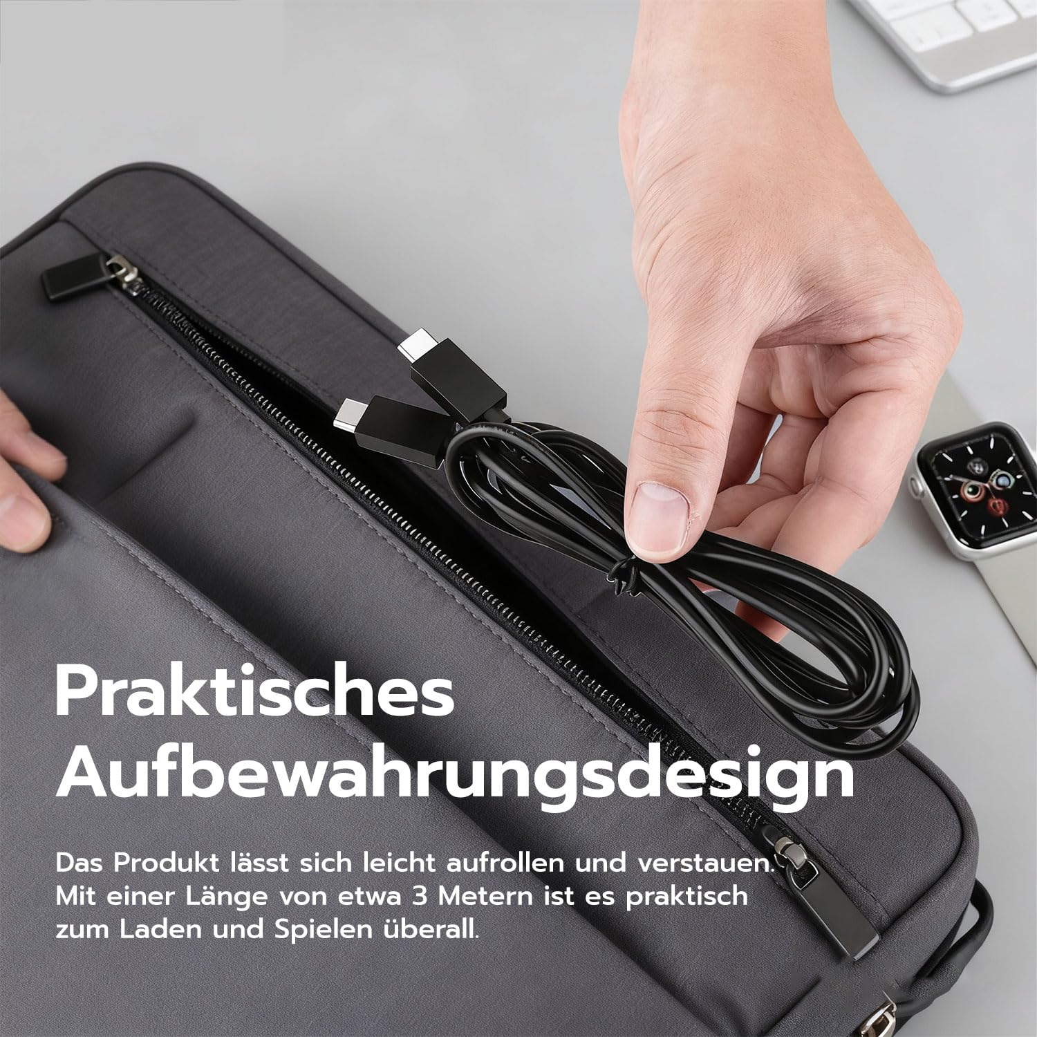 Thumbnail 4 de Tolesum Ladekabel für PS5 Controller 3 m USB-C
