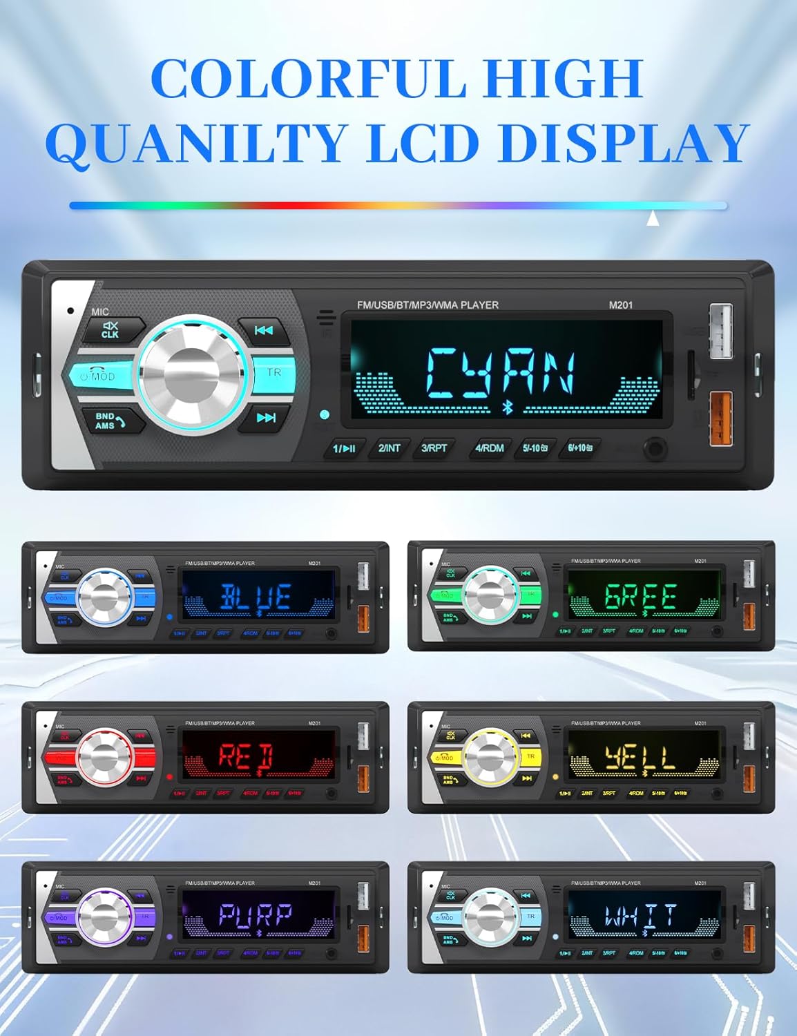 Thumbnail 4 de NORHOM Single Din Bluetooth Car Stereo