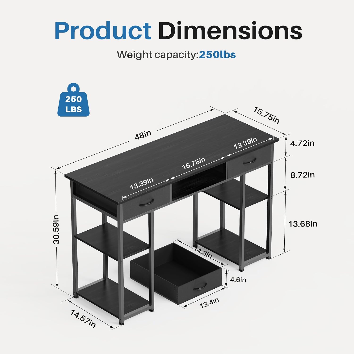 Detalle de OLIXIS Computer Desk, 48-Inch