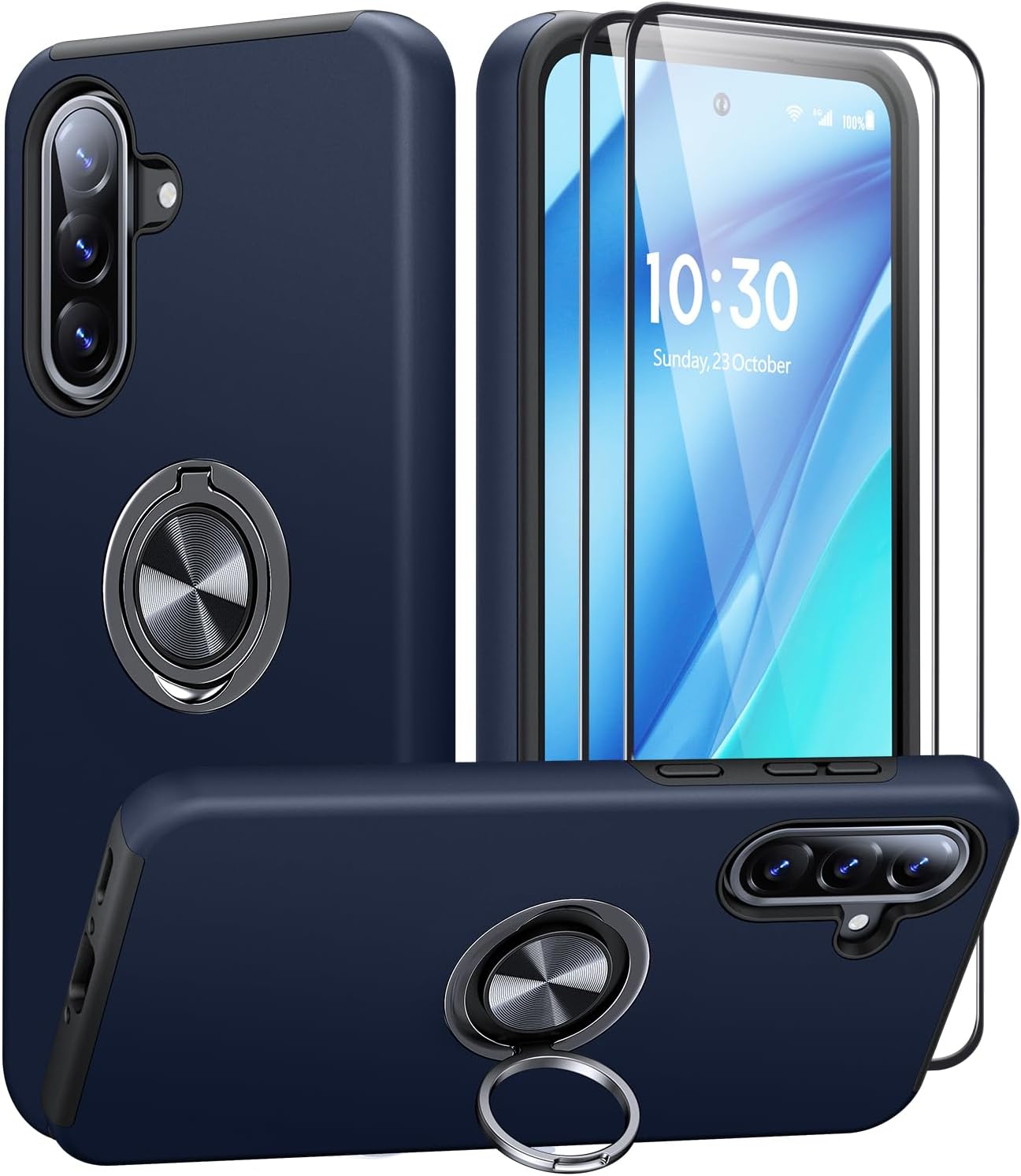 Detalle de AOUIA Samsung Galaxy A56 5G case with 360° ring