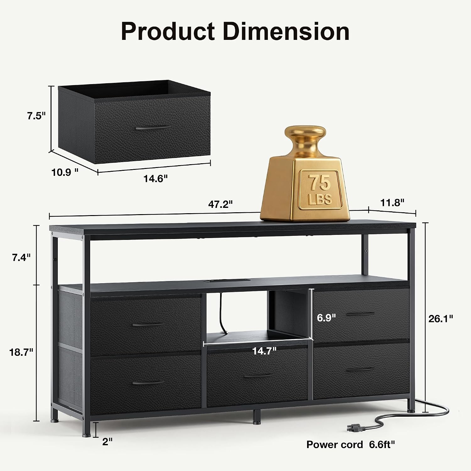 Detalle 2 de MORICAD TV Stand for 55-Inch TVs