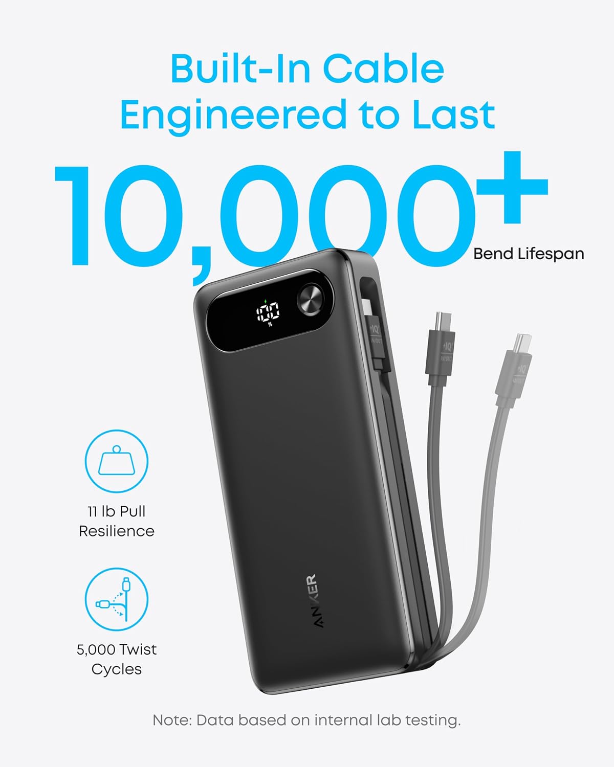 Thumbnail 4 de Anker Power Bank 20K (87W) with Built-In USB-C Cable