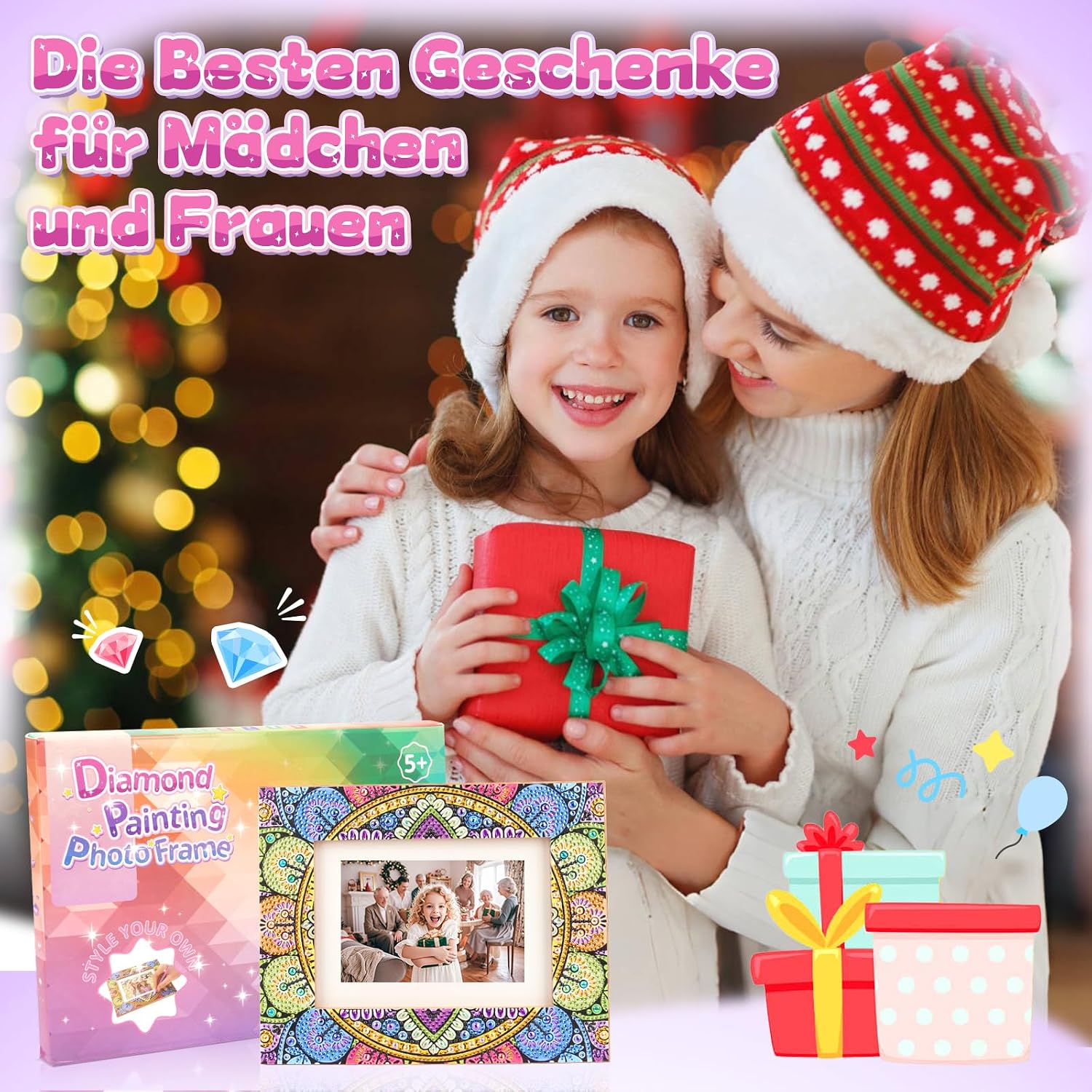Thumbnail 5 de Diamond Painting Bilderrahmen 5x7 für Mädchen