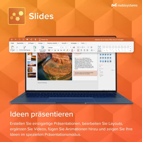Detalle de OfficeSuite Home & Business – Lebenslange Lizenz für 1 Windows-PC | Documents, Sheets, Slides, PDF, Mail & Calendar von MobiSystems
