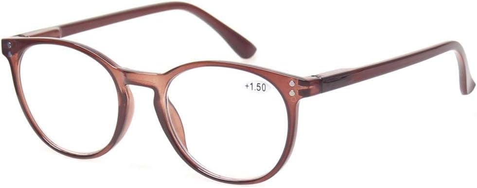 Thumbnail 5 de Kerecsen 4 Pack Retro Round Reading Glasses (Plastic PC Frame, CA Lenses) with Spring Hinges