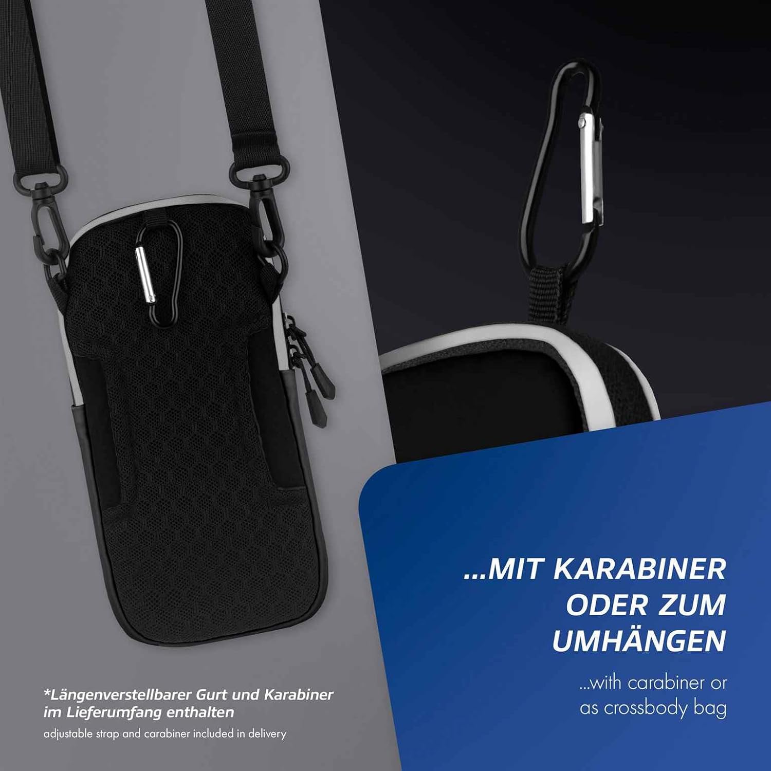 Thumbnail 2 de ONEFLOW Urban Sling UR-4151-SCHWARZ voor iPhone 16 Plus, 4-in-1-draagtas