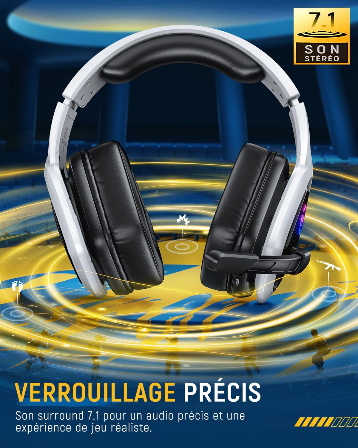 Thumbnail 1 de Tatybo WT5 Casque gaming sans fil 40H