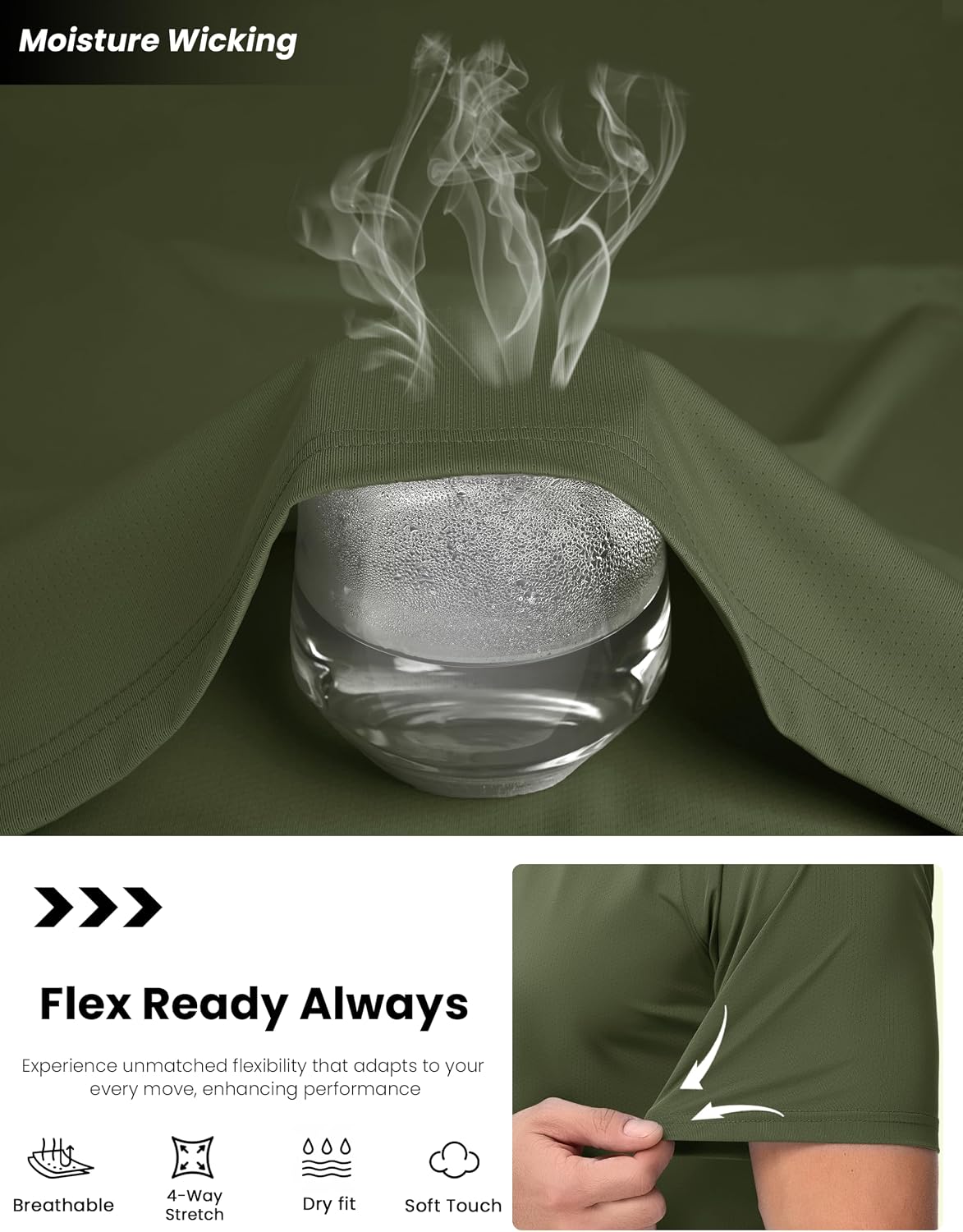 Detalle 2 de MAGCOMSEN quick dry gym shirt with mesh