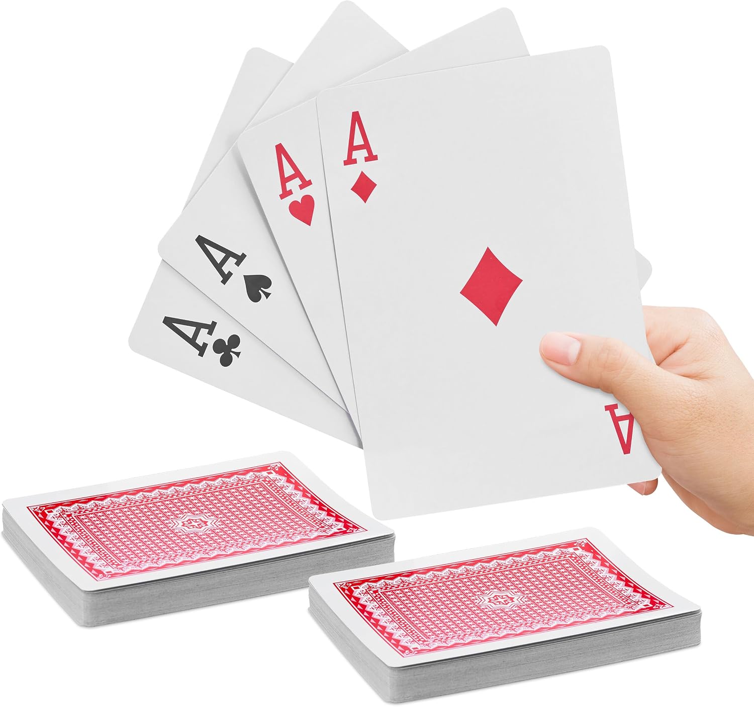 Detalle de Relaxdays Carte da Gioco Giganti 18x13 cm 🎴