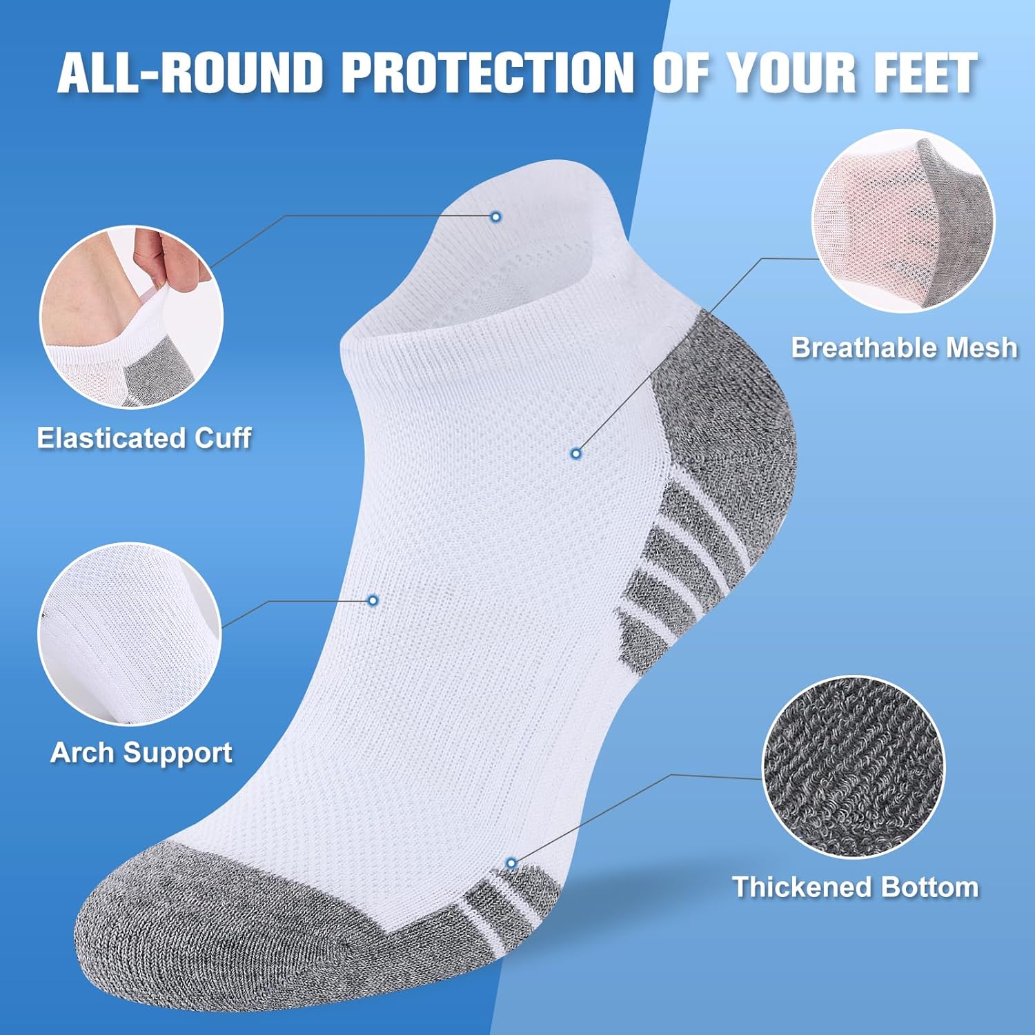 Thumbnail 4 de Cirorld socks 6 pairs anti blister