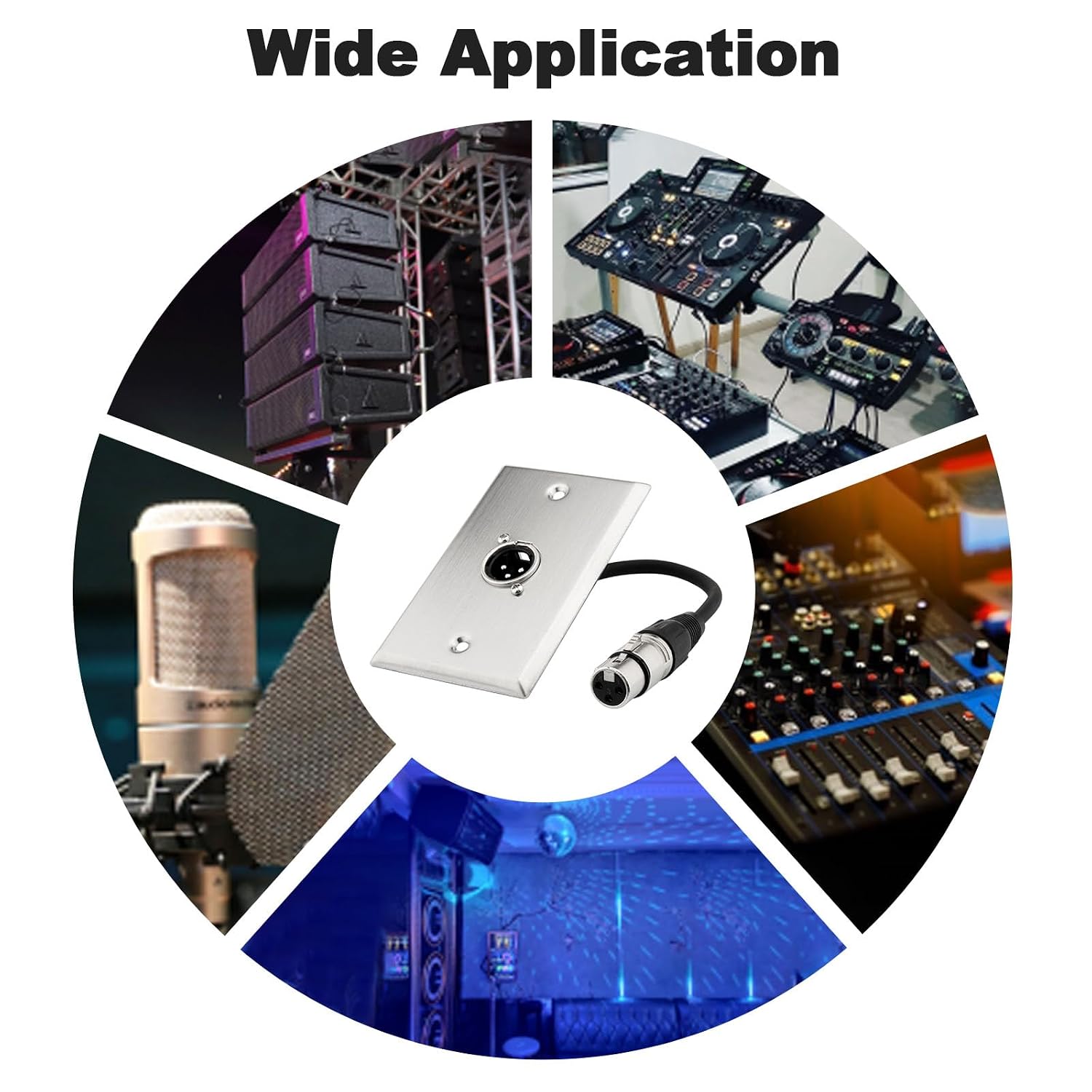 Thumbnail 4 de Lonlonty LQ-7709 XLR Wall Plate with 20 cm Cable, 3-Pin Solderless