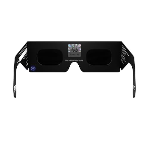 Detalle de Absolute Eclipse Lunettes Eclipse Solaire 2026 – Pack Famille 6, Design Goldline