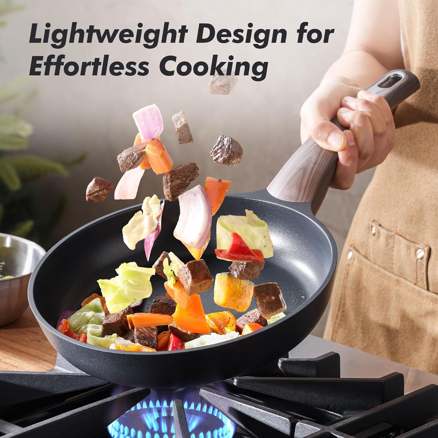 Thumbnail 4 de SENSARTE 11-Inch Nonstick Frying Pan Skillet for Eggs & Omelettes (PFOA/PFOS-Free, Induction Compatible) — Black