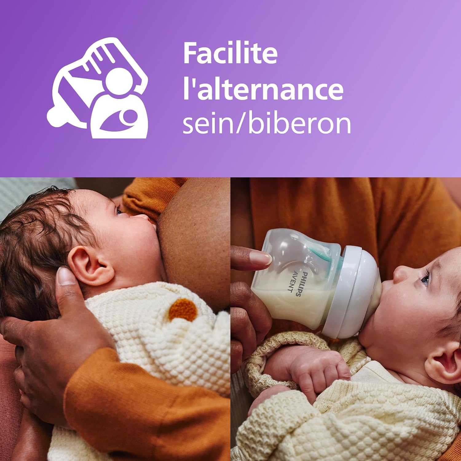 Thumbnail 2 de Philips Avent Natural Response – Kit 2 biberons anti-coliques 260 ml + 2 sucettes Ultra Air (SCD657/12)