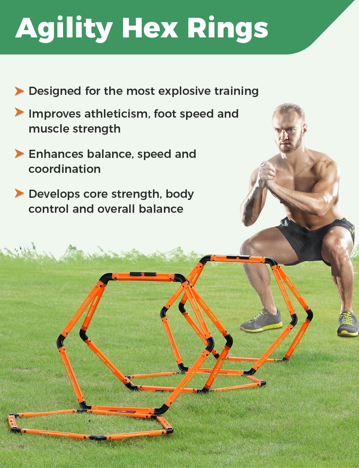 Thumbnail 6 de GHB Hex Agility Rings 21-inch