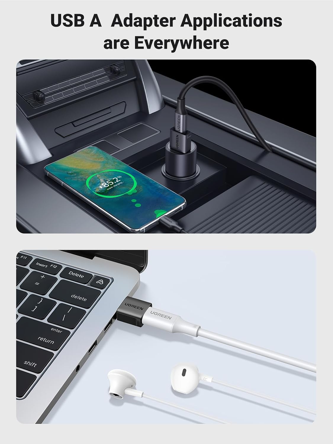 Detalle 2 de UGREEN USB-A to USB-C Adapter 3-Pack
