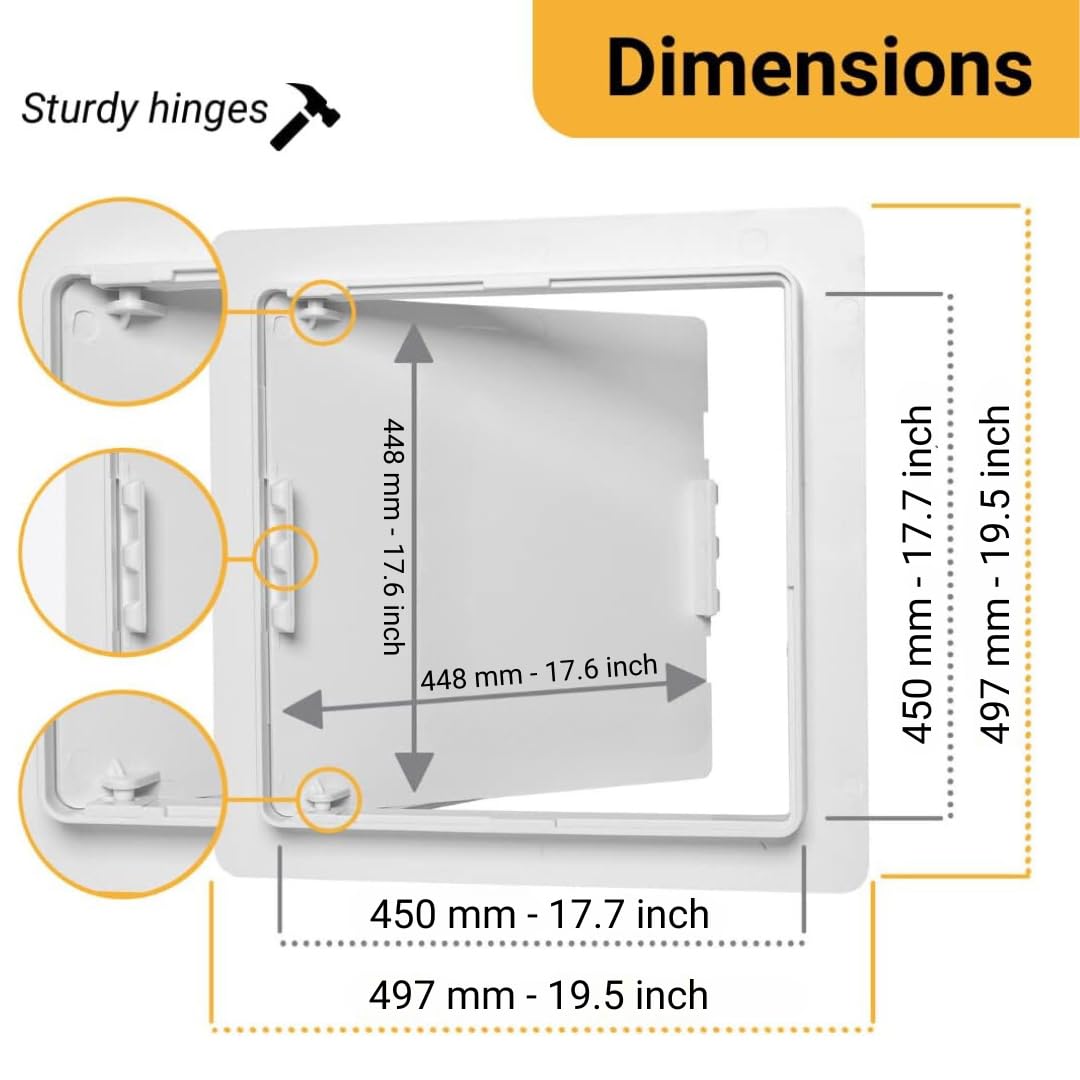 Thumbnail 1 de Proxinova Paintable Access Panel 450x450 mm (High-Grade ABS) for Inspection Hatches & Service Covers