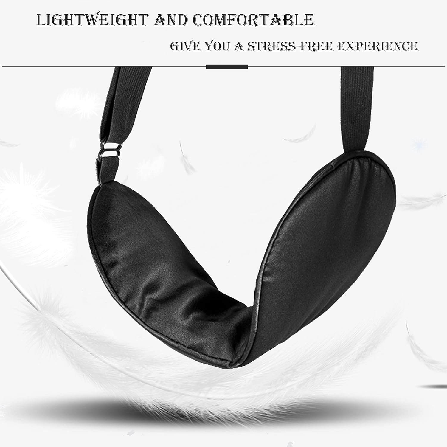 Detalle de KIVETAI Silk Eye Mask 19MM Mulberry Silk Sleep Mask (Black) with 6A Grade Silk