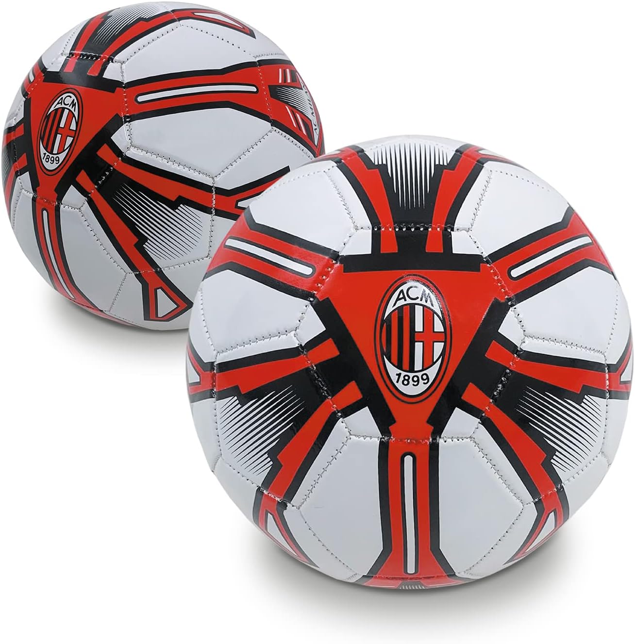 Thumbnail 2 de Mondo Toys pallone da calcio Cucito A.C. Milan misura 5 (13449) rosso/nero