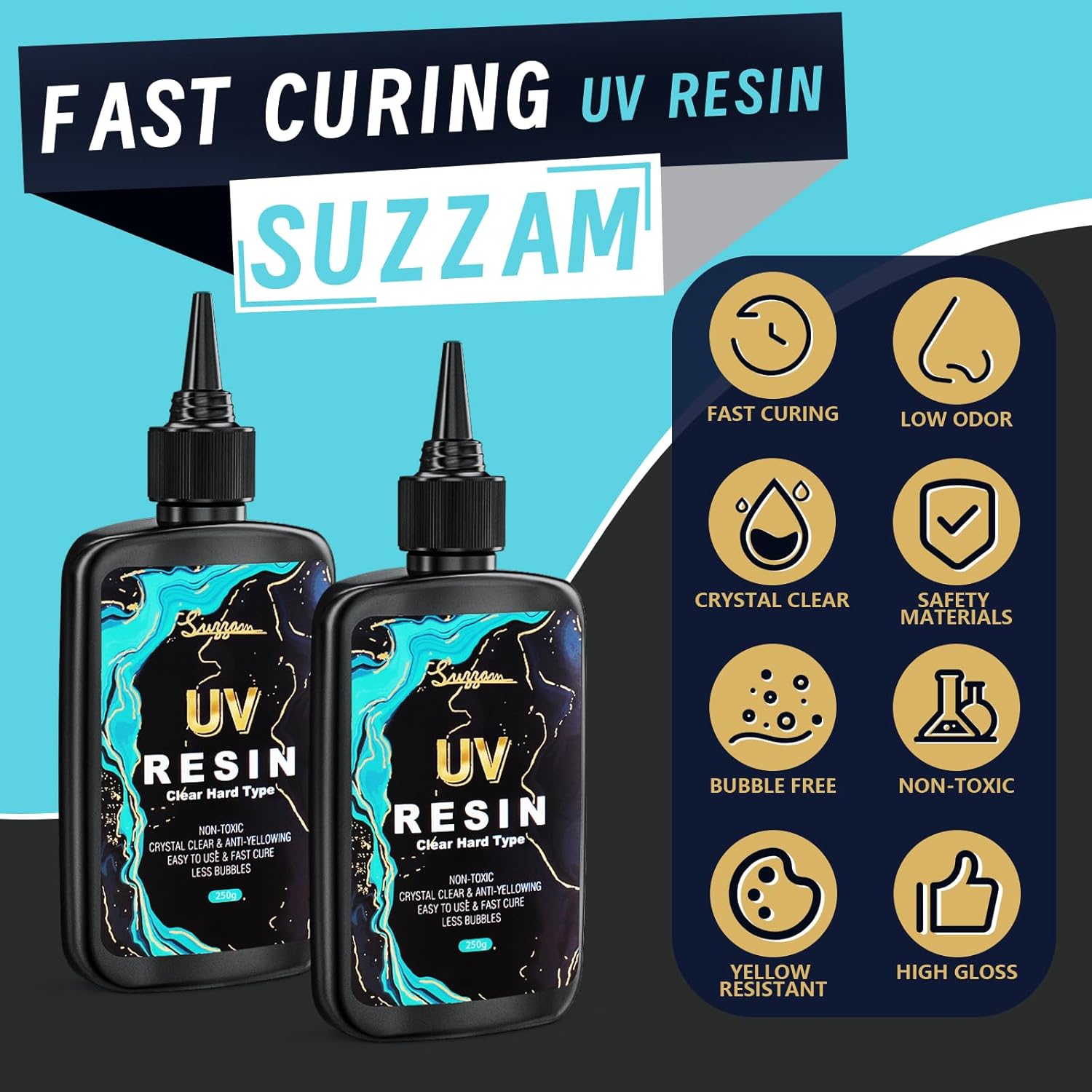 Detalle 2 de UV Harz 500g „Upgrade UV Resin“ – kristallklares, schnell aushärtendes UV-Epoxidharz für DIY