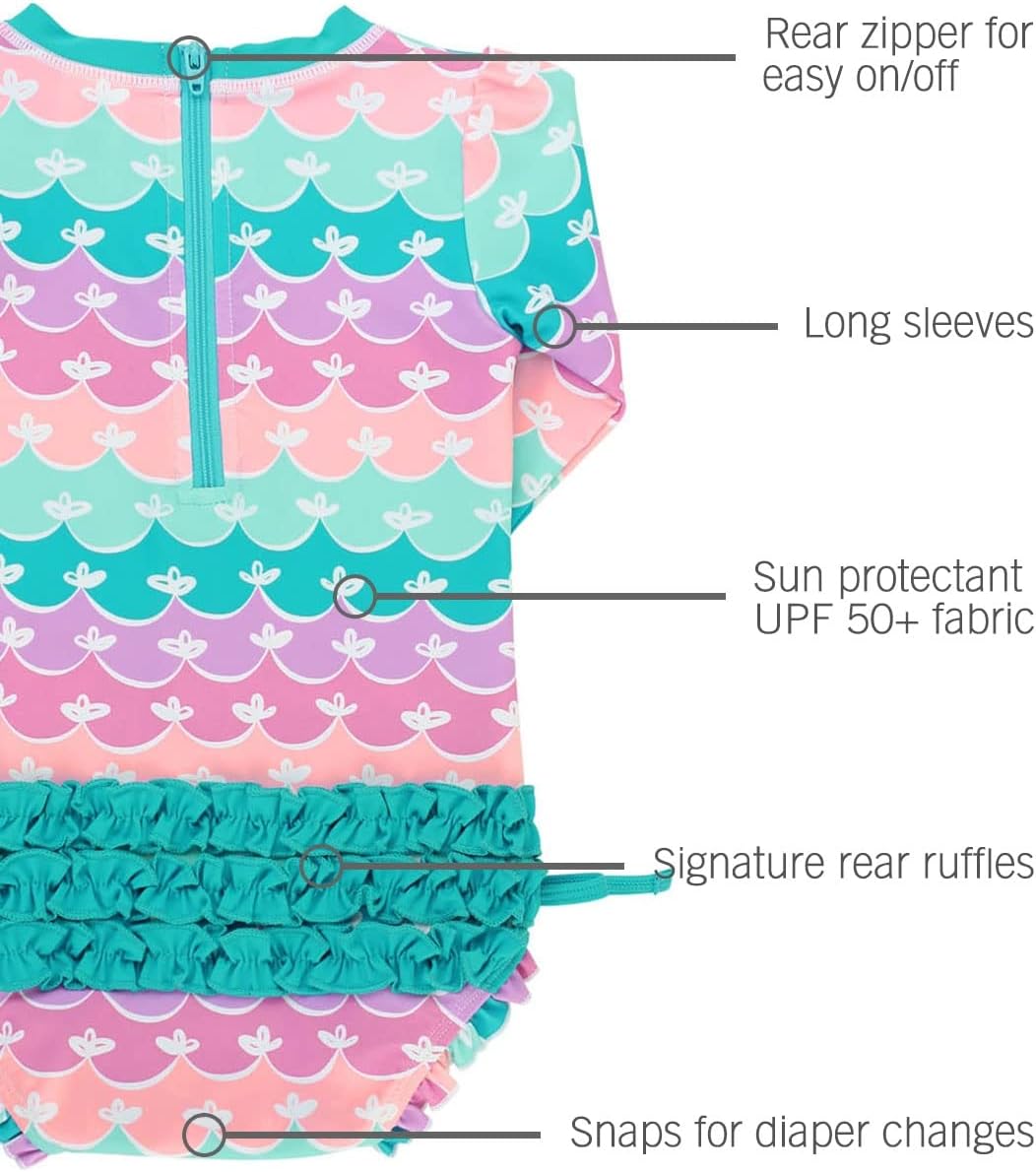 Thumbnail 2 de RuffleButts UPF 50+ Baby Girl Swimsuit