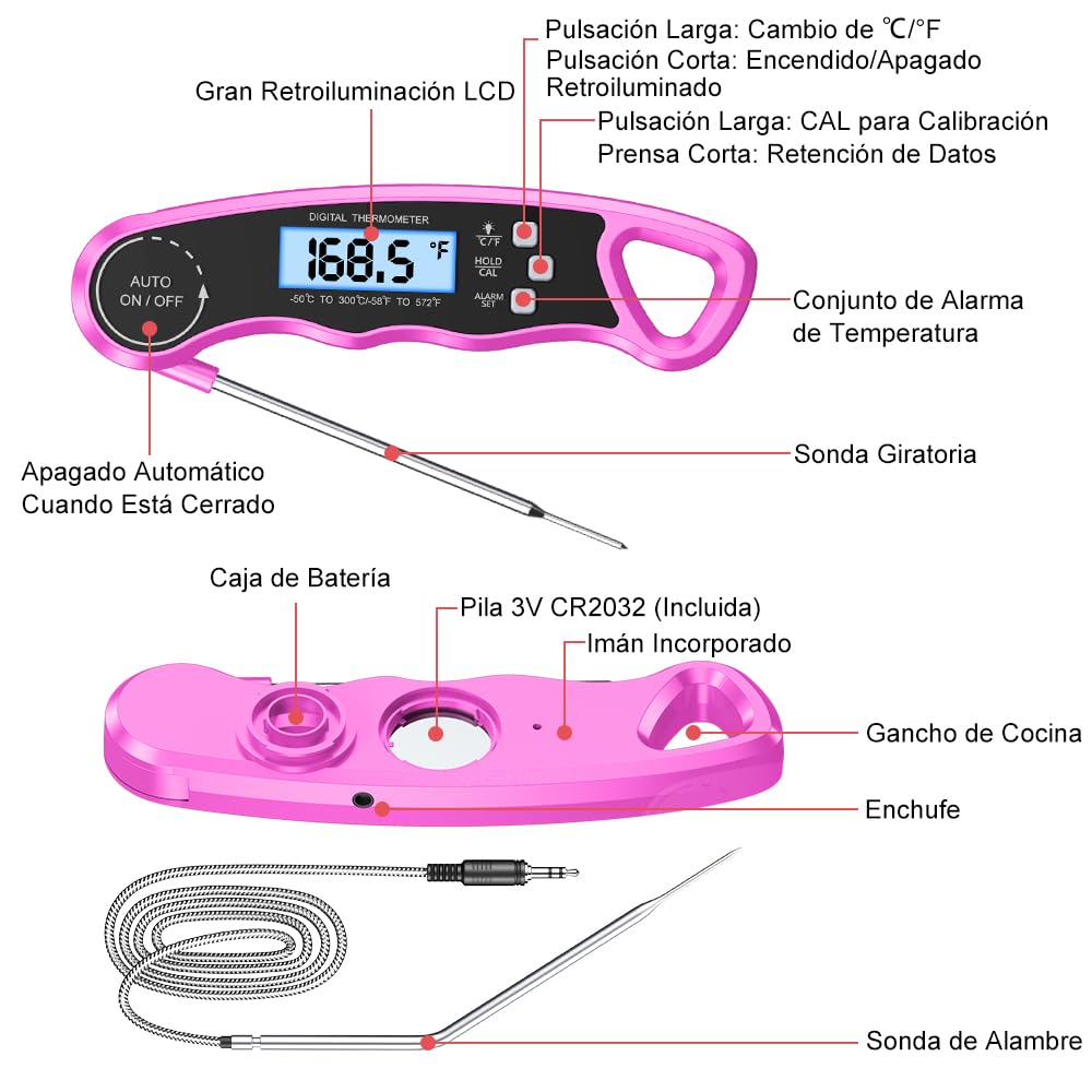 Thumbnail 6 de CIRYCASE Termometro Cocina sonda 102cm