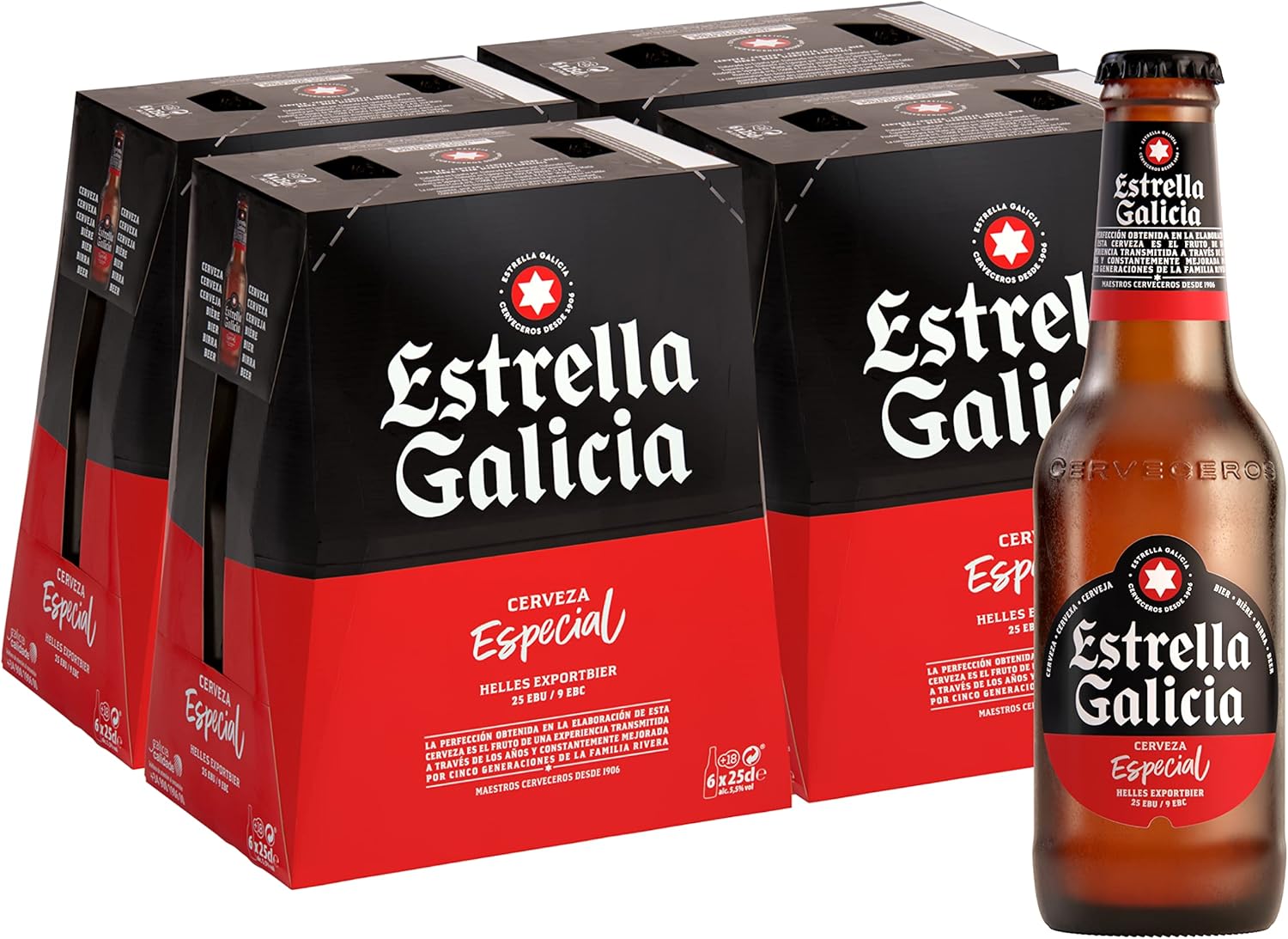 Detalle de Estrella Galicia Especial Pack 24 x 25 cl 🍺