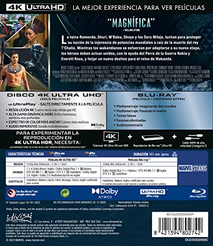 Detalle 2 de Black Panther: Wakanda Forever 4K UHD + Blu-ray 🎬
