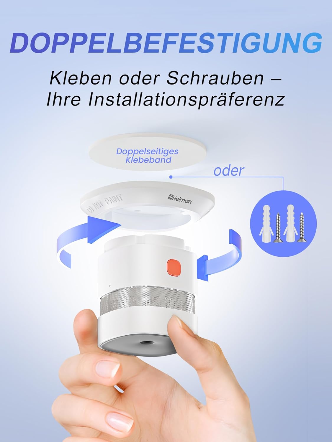 Thumbnail 6 de HEIMAN Mini Rauchmelder 3er Set – Red Dot Design Award, 10 Jahre Batterielaufzeit