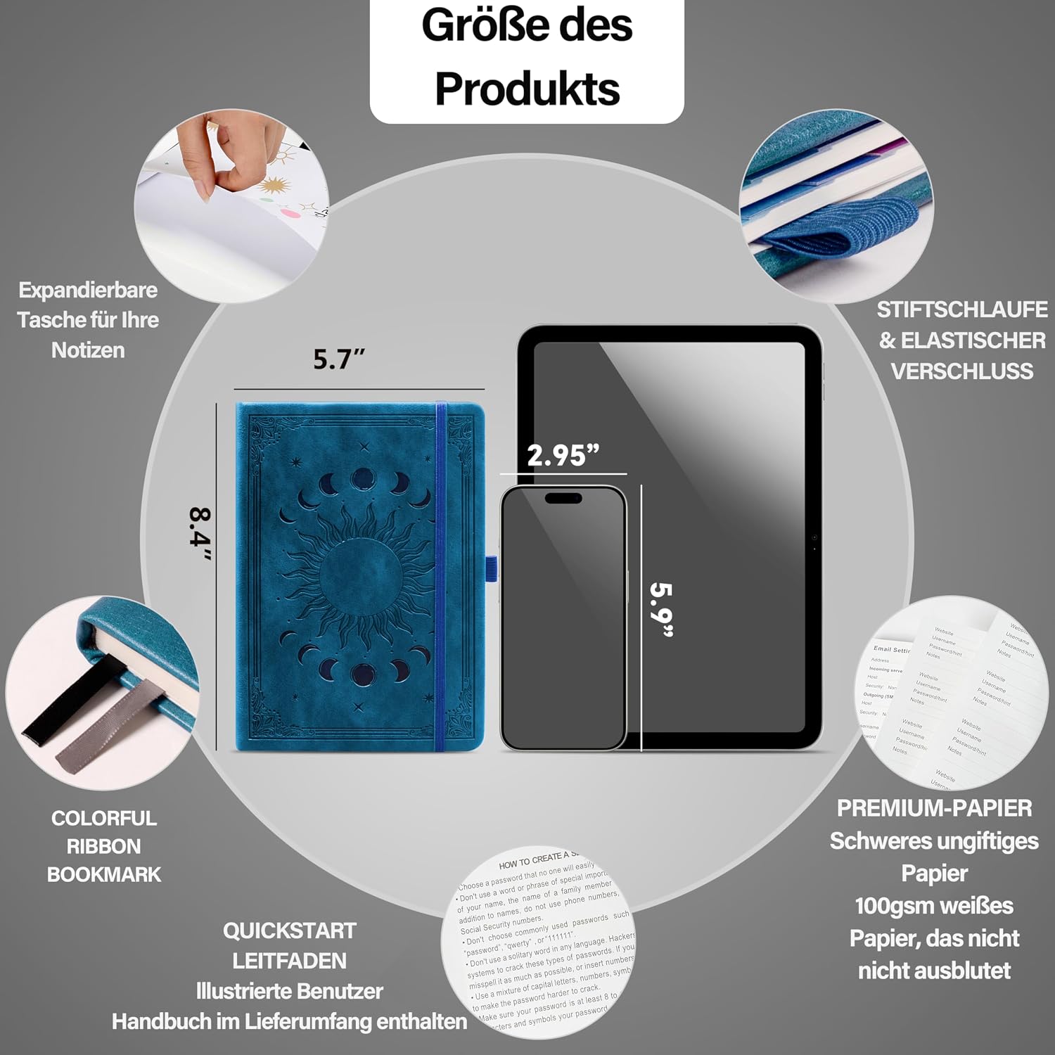 Thumbnail 5 de HwxBen Passwortbuch 232 Seiten đ