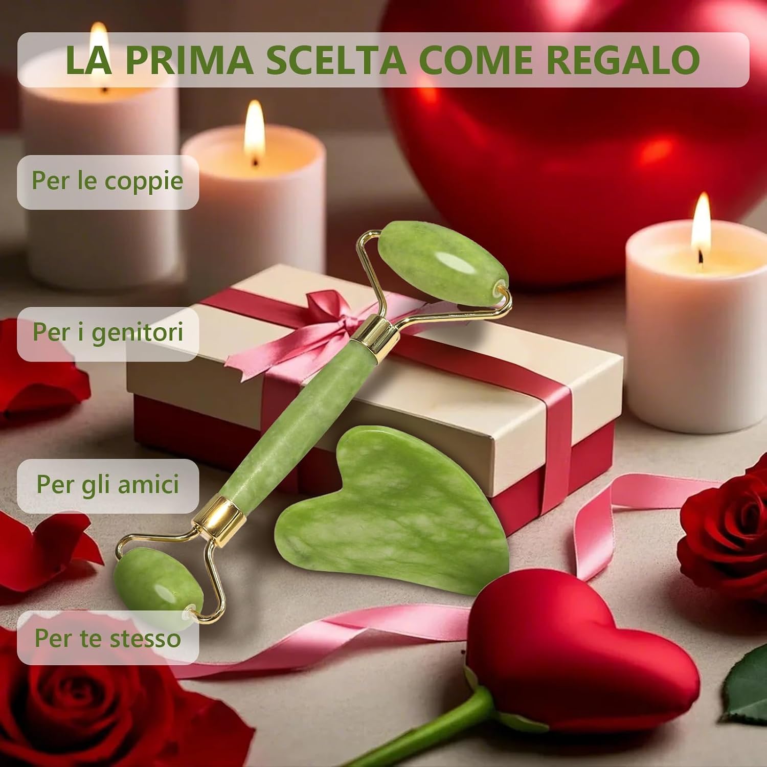 Thumbnail 6 de GUGUG Gua Sha Viso Rullo di Giada 2 pezzi