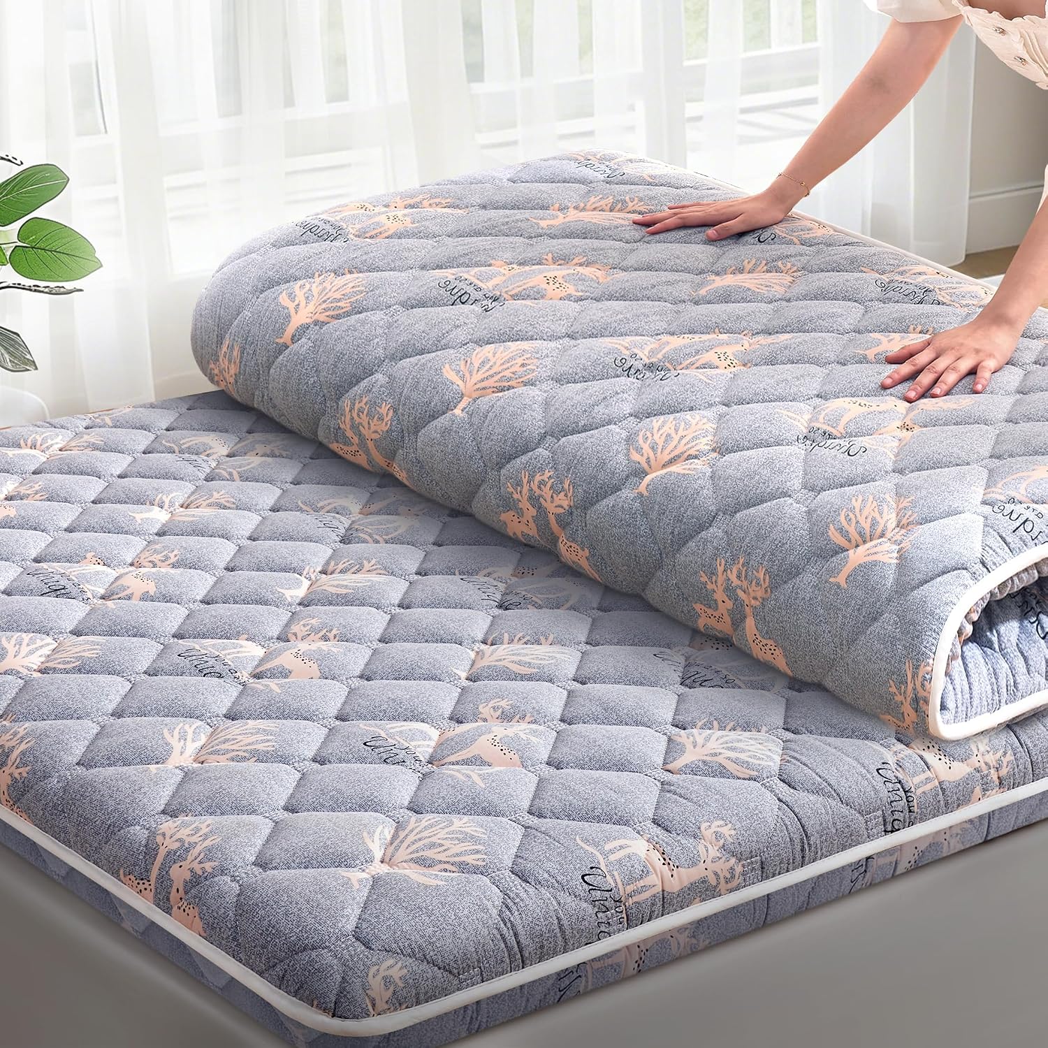 Detalle de Lillibearas RXZER24 9-Layer Foam Mattress Topper, Full 54" x 75", Breathable