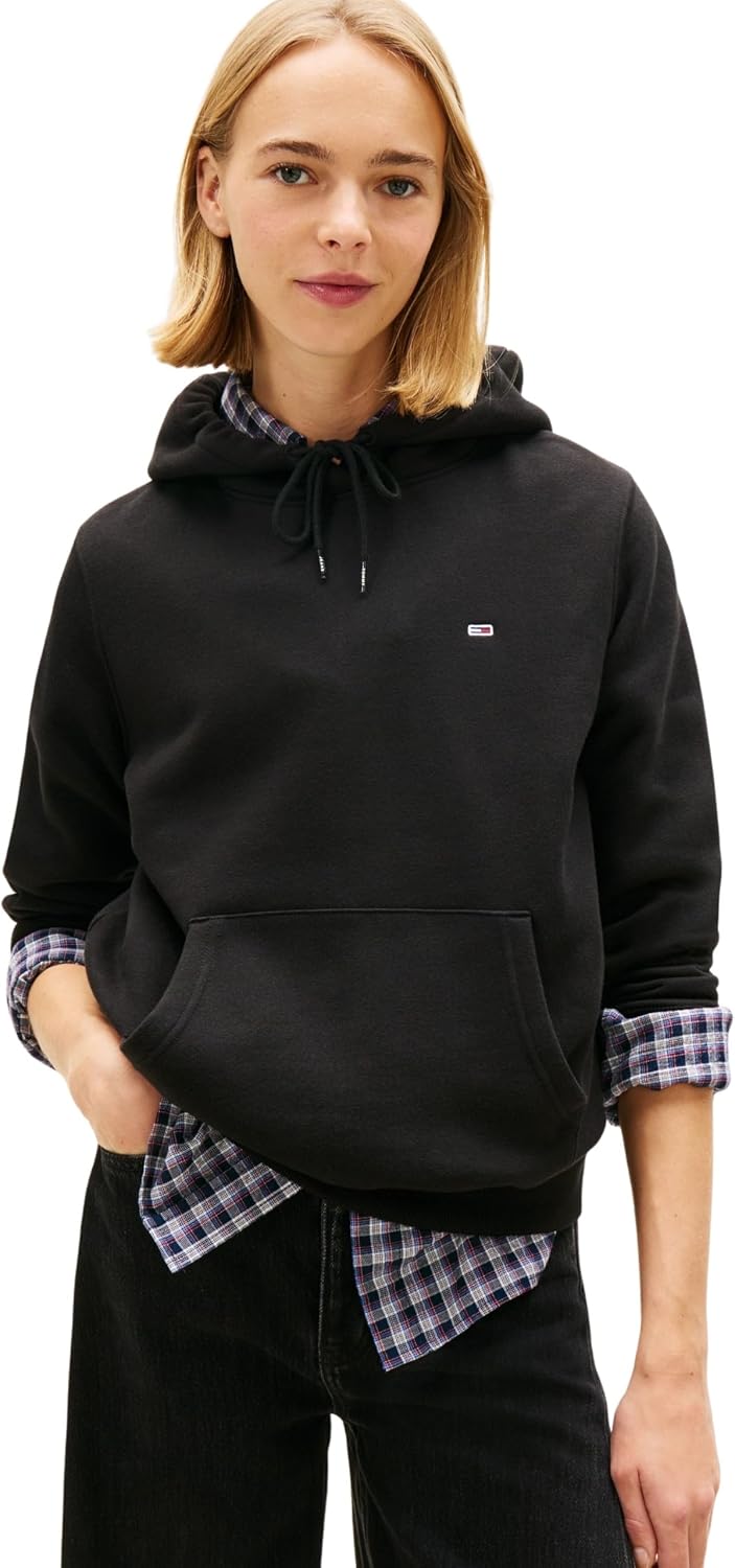 Detalle de Tommy Jeans Donna Felpa con Cappuccio Flag Regular Fit