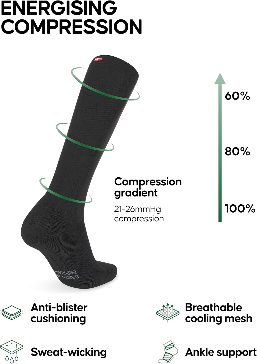 Detalle de Danish Endurance Compression Socks 21-26 mmHg