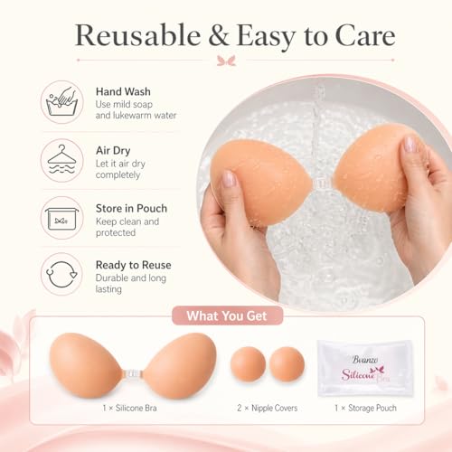 Detalle de Bvanzo Stick On Backless Strapless Push Up Bra (UK) – Invisible Silicone Adhesive Bra