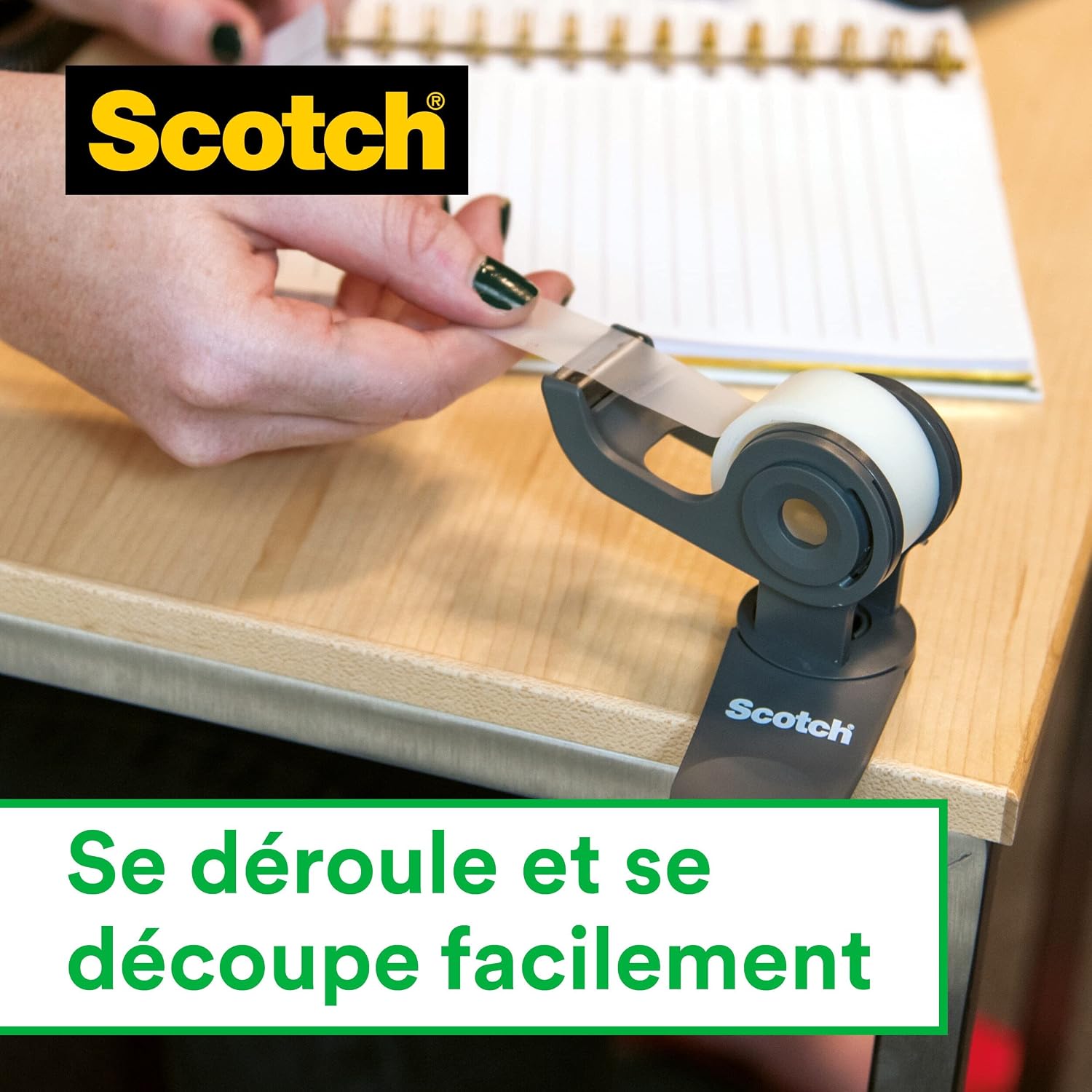 Thumbnail 4 de Scotch Dévidoir de Ruban Adhésif Rechargeable avec 3 Rouleaux – Noir, 19 mm x 38 m