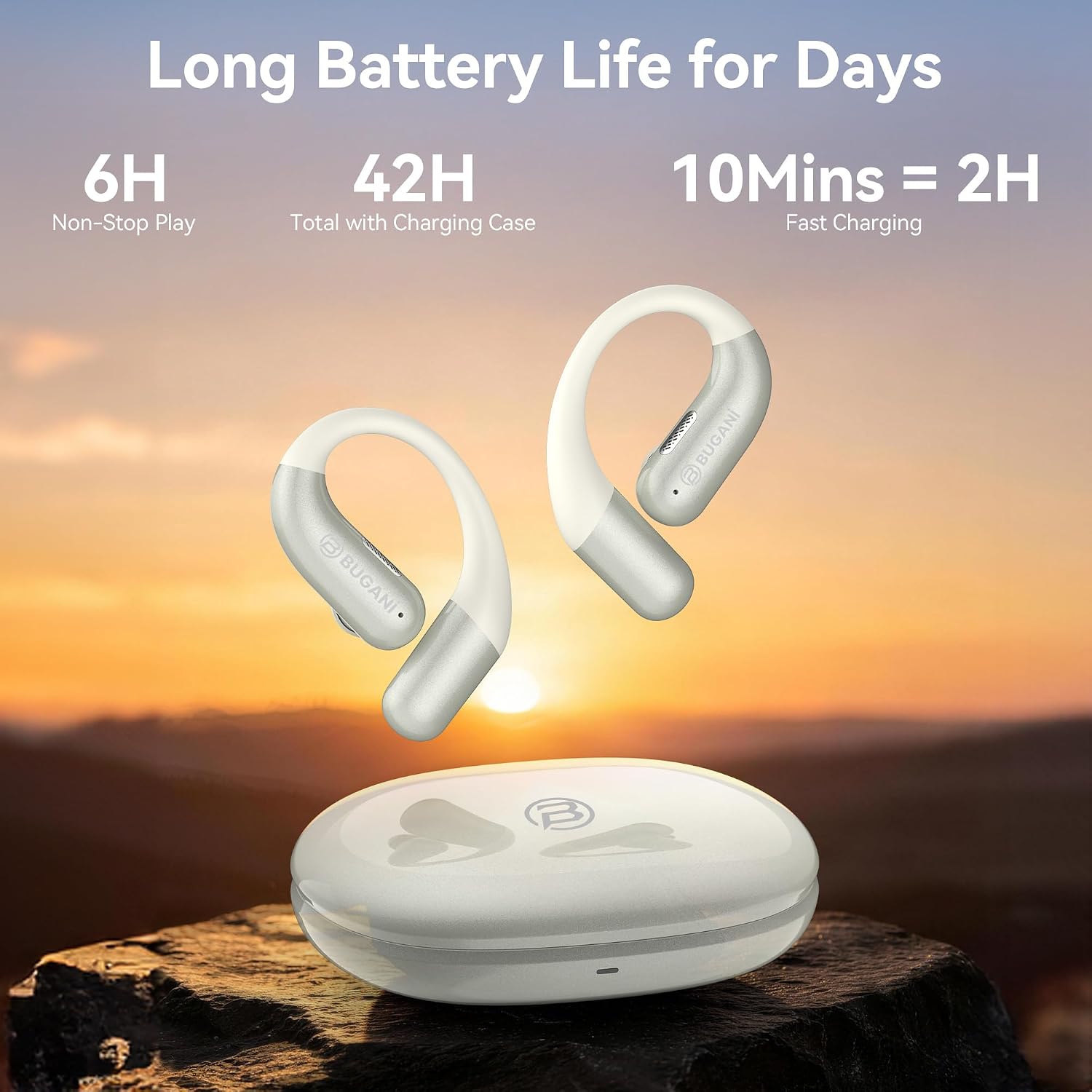 Detalle de BUGANI Open-ear earbuds Bluetooth 6.0