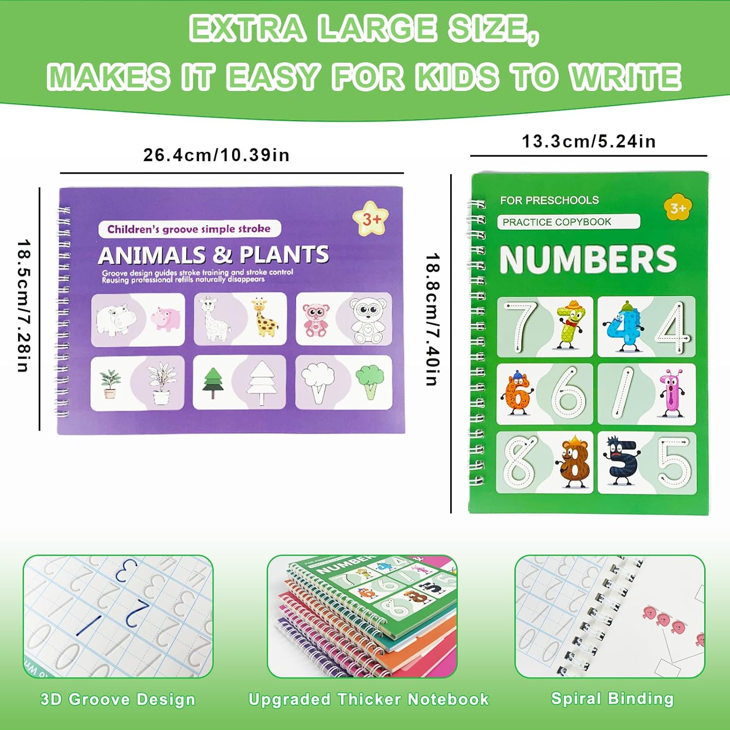 Thumbnail 3 de Tangdudu 6 Pack Magic Grooved Handwriting Practice Copybooks