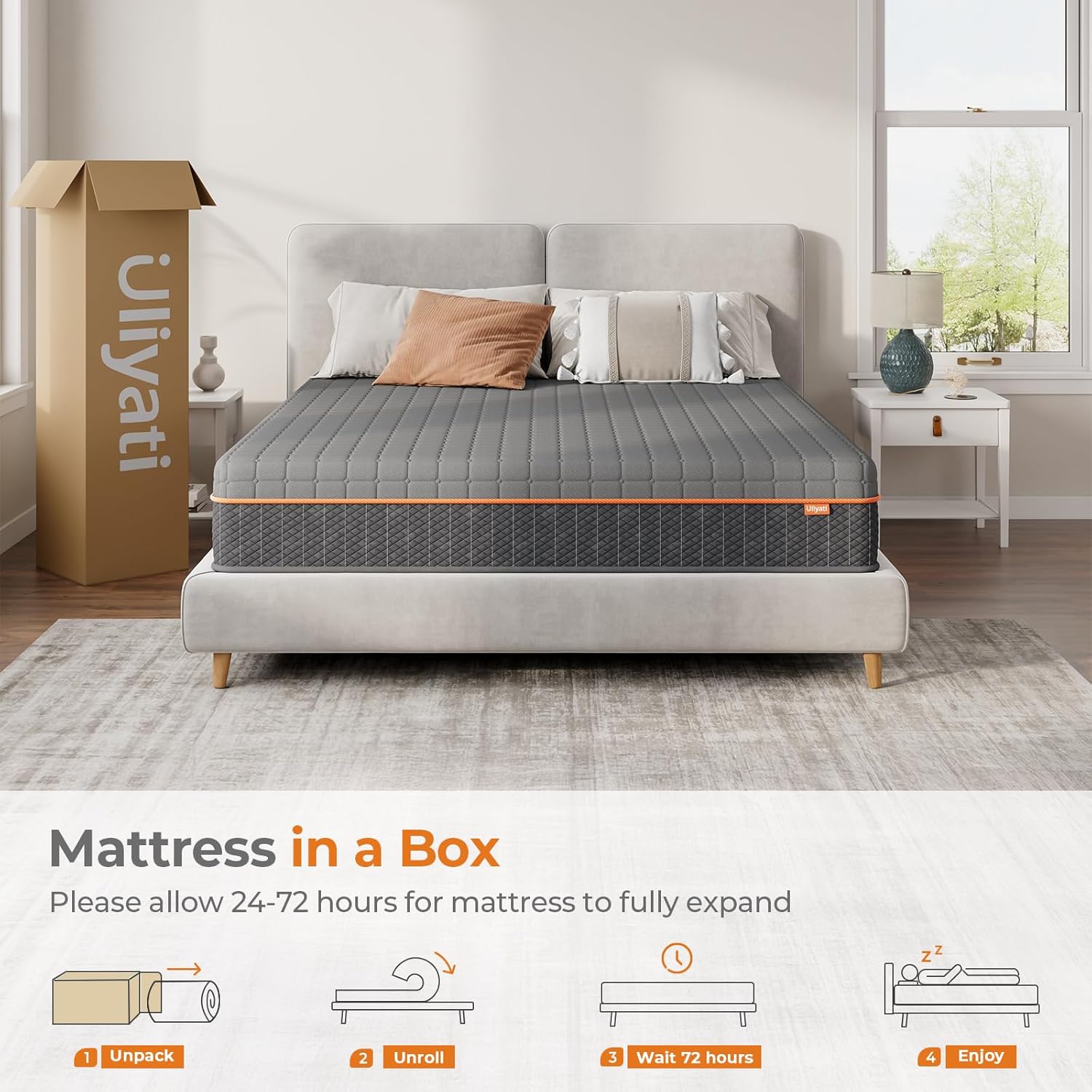 Thumbnail 5 de Uliyati Small Double Memory Foam Mattress (120x190x16cm) – Breathable, Pressure-relieving Sleep